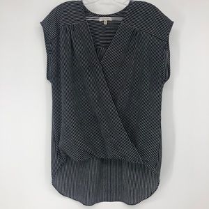 Max Studio Wrap Top Sleeveless Black/White